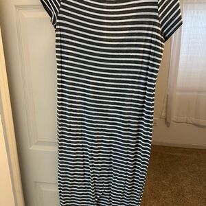 Black and White Striped Dress